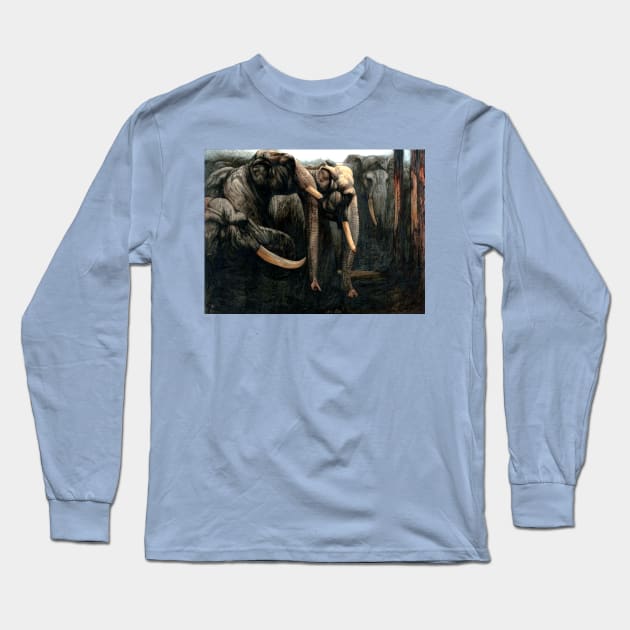 Jungle Book - Elephant Dance - E.J. and Maurice Detmold Long Sleeve T-Shirt by forgottenbeauty